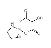 2-azanidylethylazanide; 2-methylpropanedioic acid; platinum(+2) cation结构式