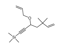 (3-allyloxy-5,5-dimethylhept-6-en-1-ynyl)trimethylsilane结构式