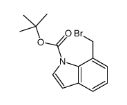 7-(溴甲基)-1H-吲哚-1-羧酸 1,1-二甲基乙酯结构式