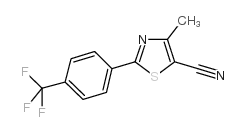 4-methyl-2-[4-(trifluoromethyl)phenyl]-1,3-thiazole-5-carbonitrile Structure