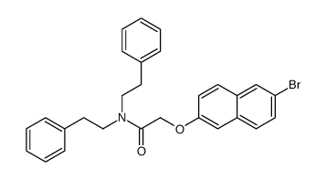 2-(6-bromonaphthalen-2-yl)oxy-N,N-bis(2-phenylethyl)acetamide Structure