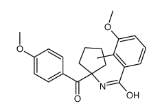 3-methoxy-N-[1-(4-methoxybenzoyl)cyclopentyl]-2-methylbenzamide Structure