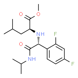 L-Leucine, N-[(1R)-1-(2,4-difluorophenyl)-2-[(1-methylethyl)amino]-2-oxoethyl]-, methyl ester (9CI) Structure