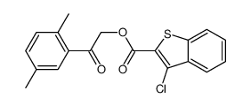 Benzo[b]thiophene-2-carboxylic acid, 3-chloro-, 2-(2,5-dimethylphenyl)-2-oxoethyl ester (9CI) picture