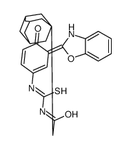 Tricyclo[3.3.1.13,7]decane-1-acetamide, N-[[[3-(2-benzoxazolyl)-4-hydroxyphenyl]amino]thioxomethyl]- (9CI)结构式