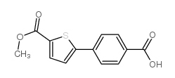 4-(5-(Methoxycarbonyl)thiophen-2-yl)benzoic acid structure