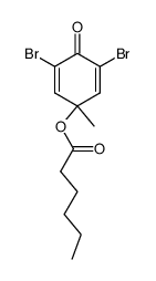 2,6-Dibrom-4-hexanoyloxy-4-methyl-cyclohexa-2,5-dienon Structure