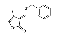 4-(benzylsulfanylmethylidene)-3-methyl-1,2-oxazol-5-one Structure