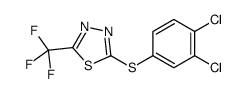 2-(3,4-dichlorophenyl)sulfanyl-5-(trifluoromethyl)-1,3,4-thiadiazole结构式