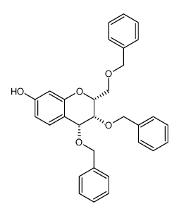 (2R,3R,4R)-3,4-Bis-benzyloxy-2-benzyloxymethyl-chroman-7-ol结构式