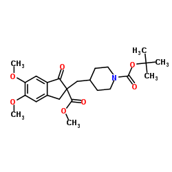 1-t-BOC-[4-((5,6-dimethoxy-2-Methoxycarbonylindan-1-on)-2yl)Methyl]piperidine Structure