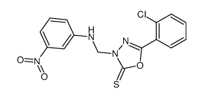 5-(2-chloro-phenyl)-3-(3-nitro-anilinomethyl)-3H-[1,3,4]oxadiazole-2-thione Structure