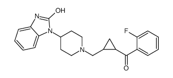 1-[1-[2-(2-Fluorobenzoyl)cyclopropyl]methyl-4-piperidinyl]-1H-benzimidazol-2(3H)-one structure