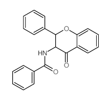 Benzamide,N-(3,4-dihydro-4-oxo-2-phenyl-2H-1-benzopyran-3-yl)-结构式