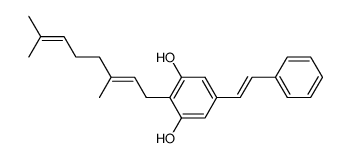 2-[(2E)-3,7-Dimethyl-2,6-octadienyl]-5-[(1E)-2-phenylethenyl]-1,3-benzenediol picture