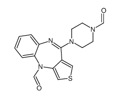 4-(4-formylpiperazin-1-yl)thieno[3,4-b][1,5]benzodiazepine-10-carbaldehyde结构式