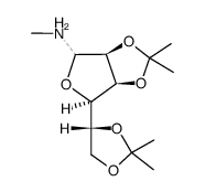 mixture of α- and β-2,3:5,6-di-O-isopropylidene-N-methyl-D-mannofuranosylamine Structure