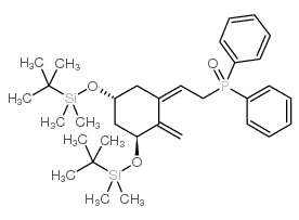 [3S-(1Z,3a,5b)]-[2-[3,5-二[(叔丁基)二甲基硅氧基]-2-亚甲基环己亚基]乙基]二苯基氧化膦结构式