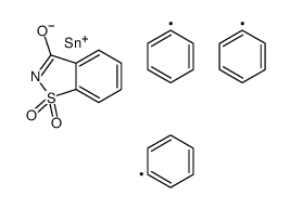 1,1-dioxo-2-triphenylstannyl-1,2-benzothiazol-3-one结构式