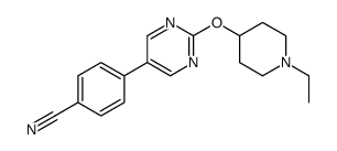 4-[2-(1-ethylpiperidin-4-yl)oxypyrimidin-5-yl]benzonitrile Structure