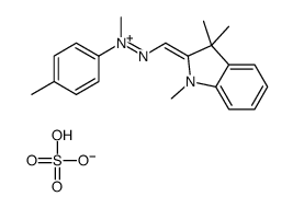 1,3,3-trimethyl-2-[[methyl(p-tolyl)hydrazono]methyl]-3H-indolium hydrogen sulphate结构式