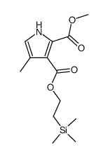 2-methyl 3-(2-(trimethylsilyl)ethyl) 4-methyl-1H-pyrrole-2,3-dicarboxylate结构式