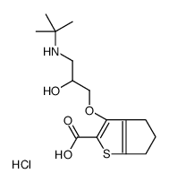 3-[3-(tert-butylamino)-2-hydroxypropoxy]-5,6-dihydro-4H-cyclopenta[b]thiophene-2-carboxylic acid,hydrochloride结构式