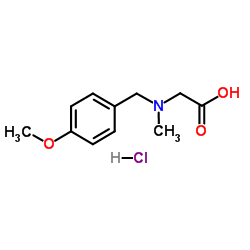 N-(4-Methoxybenzyl)-N-methylglycine hydrochloride (1:1) Structure