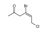 4-bromo-6-chlorohex-4-en-2-one Structure