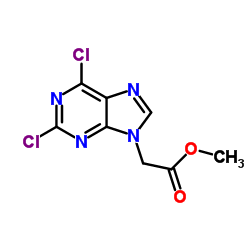 2,6-dichloro-9-((methoxycarbonyl)methyl)-9H-purine Structure