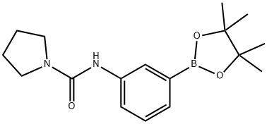 N-(3-(4,4,5,5-四甲基-1,3,2-二氧硼戊环-2-基)苯基)吡咯烷-1-甲酰胺图片