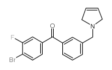 4-BROMO-3-FLUORO-3'-(3-PYRROLINOMETHYL) BENZOPHENONE结构式