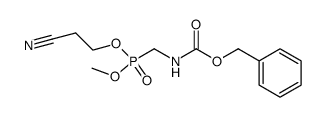 (Benzyloxycarbonylamino-methyl)-phosphonic acid 2-cyano-ethyl ester methyl ester结构式