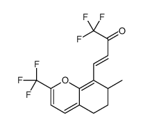 1,1,1-trifluoro-4-[7-methyl-2-(trifluoromethyl)-6,7-dihydro-5H-chromen-8-yl]but-3-en-2-one Structure