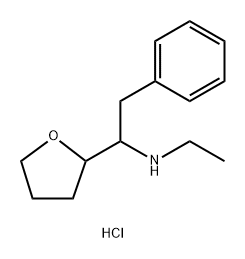 2-Furanmethanamine, N-ethyltetrahydro-α-(phenylmethyl)-, hydrochloride (1:1) structure