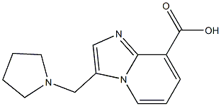 3-(吡咯烷-1-基甲基)咪唑并[1,2-A]吡啶-8-羧酸结构式