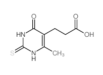 3-(4-methyl-6-oxo-2-sulfanylidene-3H-pyrimidin-5-yl)propanoic acid structure