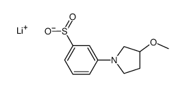 lithium 3-(3-methoxypyrrolidin-1-yl)benzenesulfinate Structure