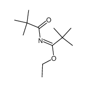 N-(2,2-Dimethylpropionyl)-2,2-dimethylpropionimidsaeure-ethylester Structure