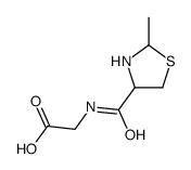 2-[(2-methyl-1,3-thiazolidine-4-carbonyl)amino]acetic acid Structure