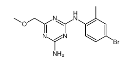 N2-(4-bromo-2-methyl-phenyl)-6-methoxymethyl-[1,3,5]triazine-2,4-diyldiamine Structure