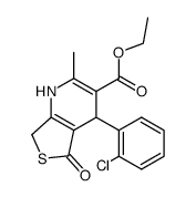 Ethyl 4-(2-chlorophenyl)-2-methyl-5-oxo-1,4,5,7-tetrahydrothieno[3,4-b]pyridine-3-carboxylate结构式