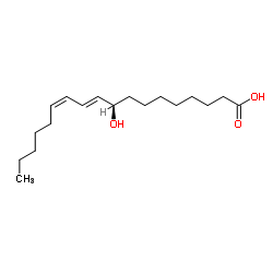 (9R,10E,12Z)-9-Hydroxy-10,12-octadecadienoic acid Structure