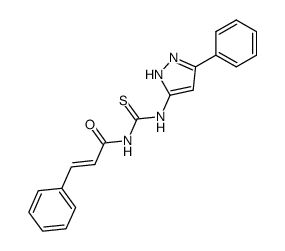 N-cinnamoyl-N'-(3-phenyl-1H-pyrazol-5-yl)thiourea Structure