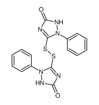 3-[(5-oxo-2-phenyl-1H-1,2,4-triazol-3-yl)disulfanyl]-2-phenyl-1H-1,2,4-triazol-5-one Structure