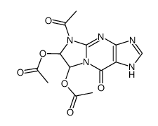 9H-Imidazo[1,2-a]purin-9-one,5-acetyl-6,7-bis(acetyloxy)-3,5,6,7-tetrahydro- picture