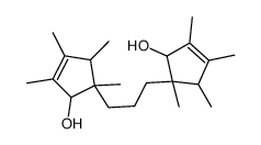 5-[3-(2-hydroxy-1,3,4,5-tetramethylcyclopent-3-en-1-yl)propyl]-2,3,4,5-tetramethylcyclopent-2-en-1-ol结构式