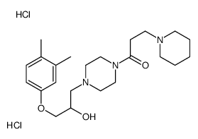 1-[4-[3-(3,4-dimethylphenoxy)-2-hydroxypropyl]piperazin-1-yl]-3-piperidin-1-ylpropan-1-one,dihydrochloride结构式