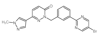 2-(3-(5-溴嘧啶-2-基)苄基)-6-(1-甲基-1H-吡唑-4-基)吡嗪-3(2H)-酮图片