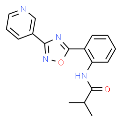 2-Methyl-N-{2-[3-(3-pyridinyl)-1,2,4-oxadiazol-5-yl]phenyl}propanamide structure